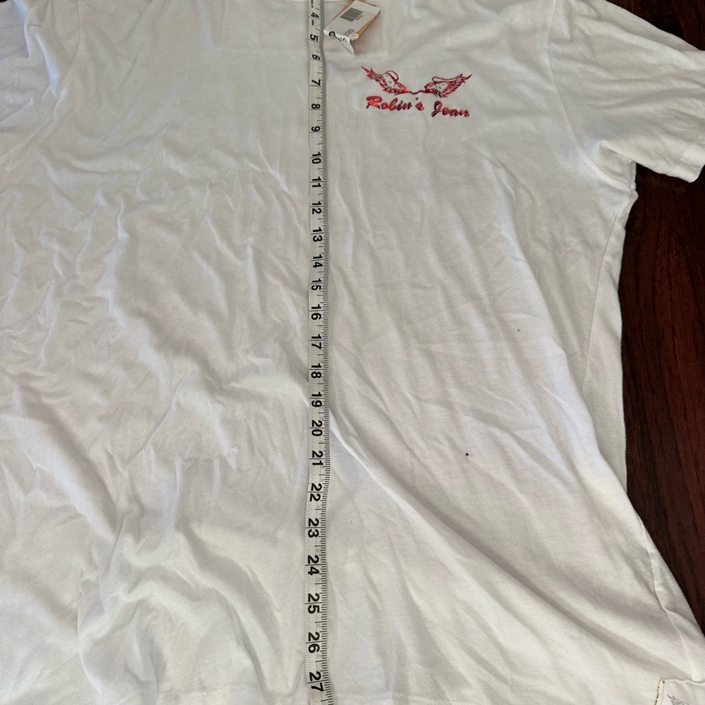 Robin’s jean shirt size 3xl all white with red wings - Picture 4 of 5